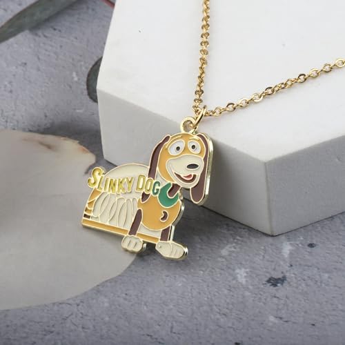 TGBJE Dog Earring Cartoon Inspired Dogs Cartoon Character Jewelry Slinky Lovers Gift Fans Gift (Dog necklace)4