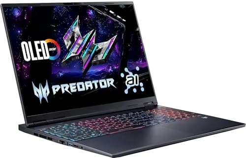 Image of acer Gaming Laptop Predator Helios Neo 16S | Intel Ultra 9 275HX(Up to 5.4 GHz) | 16 inch 2560x1600 OLED 240Hz 500Nits| GeForce RTX 5070Ti | NPU & Copilot | RGB Backlit Keyboard (32GB DDR5 | 1TB SSD)