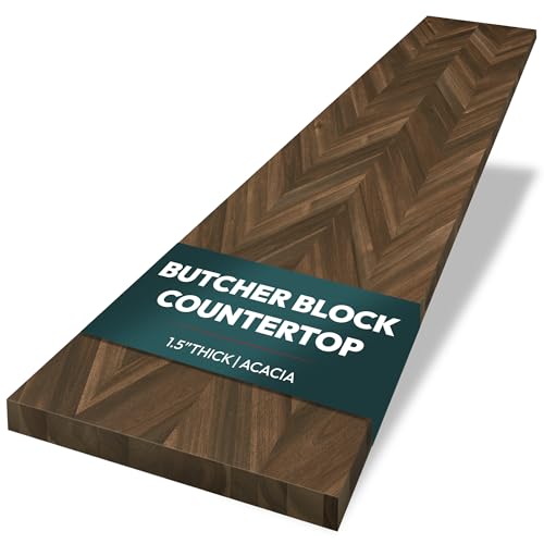 Howizz Chevron Butcher Block Countertop 48 x 25 x 1.5