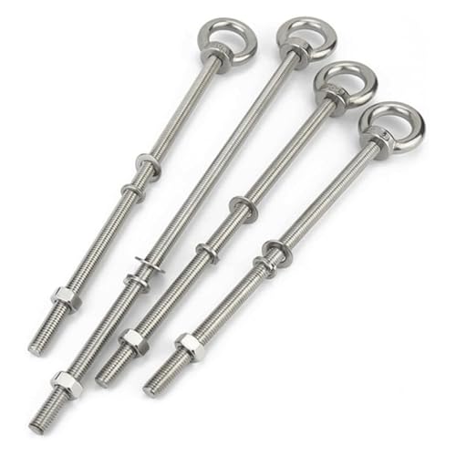 Perno de ojo para elevación segura M5x80mm con tuerca de alta resistencia al arrastre 5