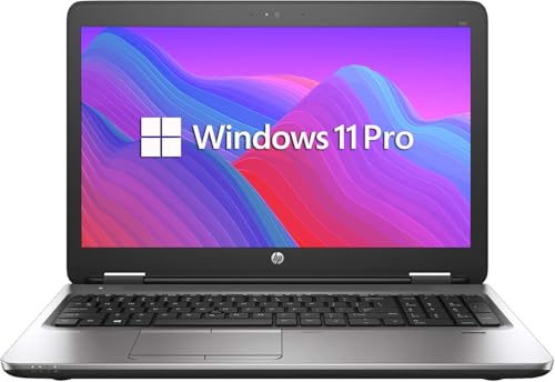 HP ProBook 650 G2 15.6 Inch Laptop, Intel Core i5-6200U, 8GB DDR4 RAM, 256GB SSD, VGA, DisplayPort, Windows 11 Pro (Renewed)