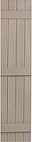 Vista 2 de Polaris Homeside 4 Board and Batten Joined Vinyl Shutters - 1 par de persianas de vinilo de 14-1/2 pulgadas x 51 pulgadas - 022 Chocolate
