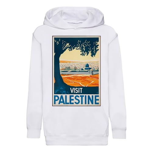Sweat à capuche enfant original au motif affiche vintage Palestine