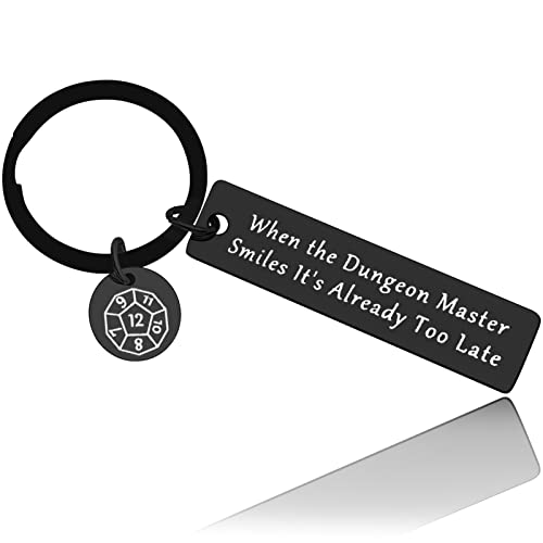 Dungeons and Dragons Keychain Gift DM Gifts RPG Gift Dice Key Chain Jewelry Gift for Gamer Keyring Gift for Dungeon Masters Fans Graduation Birthday Gift for Son Best Friend Sister Boyfriend