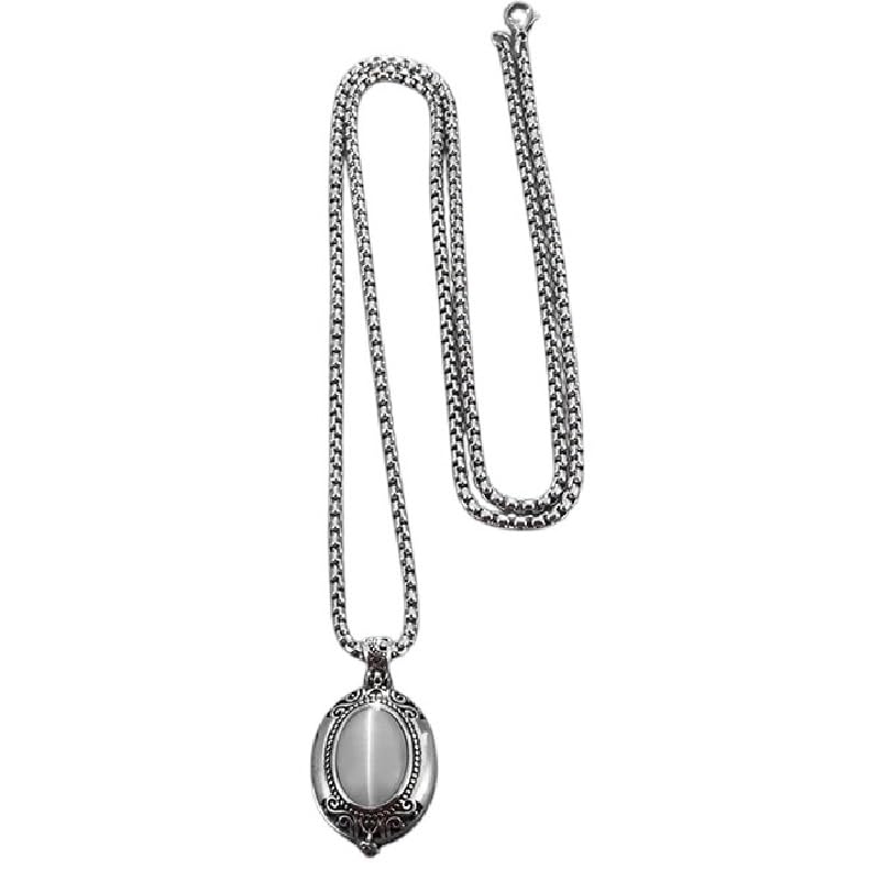 Collier médaillon ovale argent pour un bijou de fête sans irritation