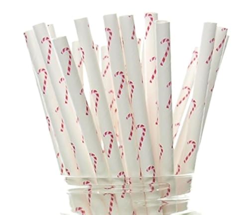 Pitillos de Papel Diseño Candy Cane Pack de 25 miniatura 1