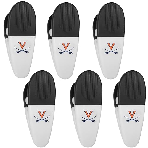 Siskiyou Sports NCAA Virginia Cavaliers Chip Clip Magnets, 6pk White, One Size