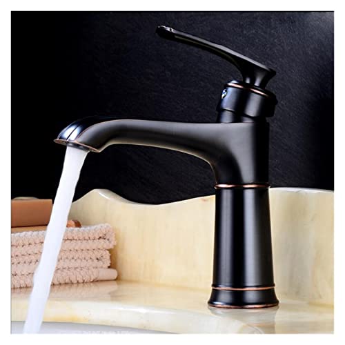 Robinet de salle de bains rétro pour vasque à commande eau chaude froide