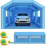 Inflatable Paint Booth for Car 26x14.7x9.8FT Portable Spray Booth Tent with 950W + 480W Blowers Air Filter System for DIY Spray Car Truck Motorcycle Garage Furniture Part Painting