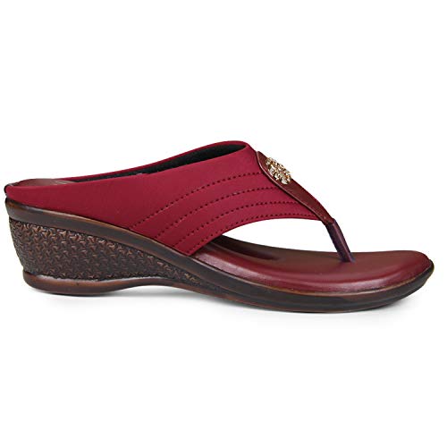 Image of XE Looks Women's Synthetic Leather Comfortable Slip Heels