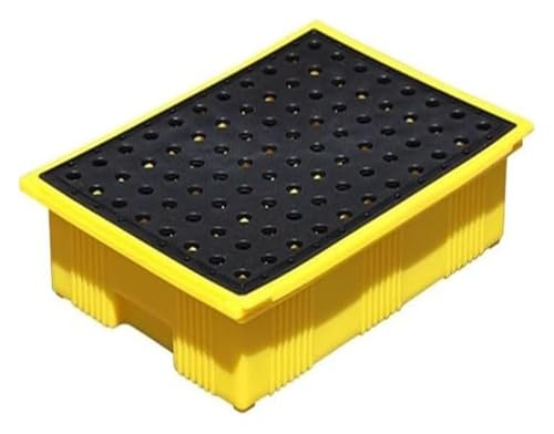 QUSYZD Leak-Proof Spill Containment Platform Modular Spill Containment Platform for Industrial Oil Drums & Lab Use - Durable, Versatile,Yellow-49 * 36 * 10cm