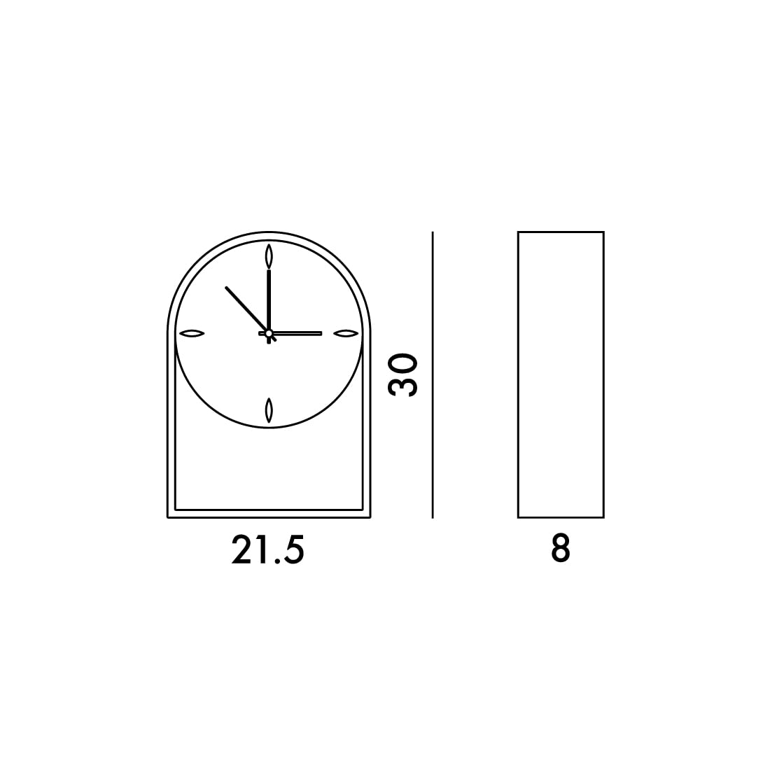 Amazon.com: Kartell Air du Temps Table Clock, Plastic, White, 21.5