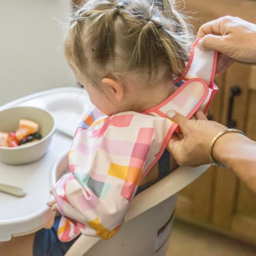 Image of Tiny Twinkle Long Sleeve Bib for Babies & Toddlers | Waterproof Smock Bib for Eating | Machine Washable & Mess-Proof Feeding Essentials | Newborn Shower Gift (Playful, 6-24 Months)