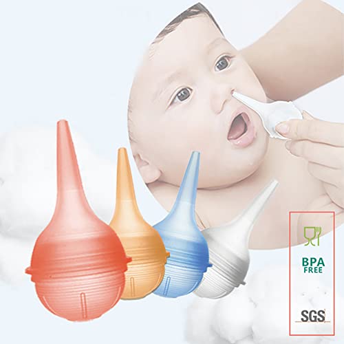 Image of Disposal Nasal Aspirator Ear Syringe Food Grade Reusable Booger Sucker for Baby Toddlers & Adult Easy to Clean and Dishwasher 3 Counts Assorted Color New Pack