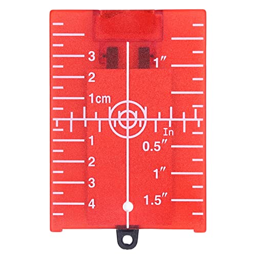 Magnetische Laserzielplatte, Zielplatte mit Ständer für Grüne/rote Strahllaser, Laserziele, Magnetische Bodenlaser-Zielkarte(rot)