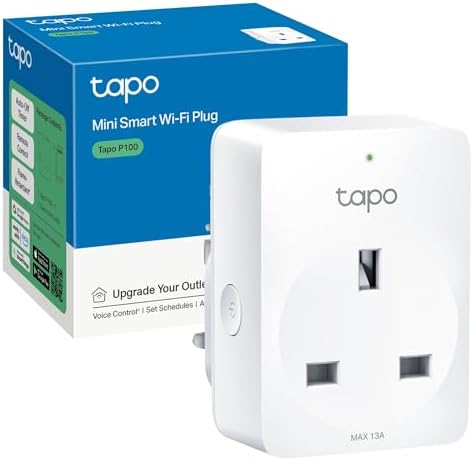 Tapo P100 Smart Plug, Wi-Fi Plug, App Remote Control, Alexa Plug,...