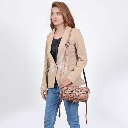 American Darling Organiser Bag Beautifully Hand Tooled Leather women2