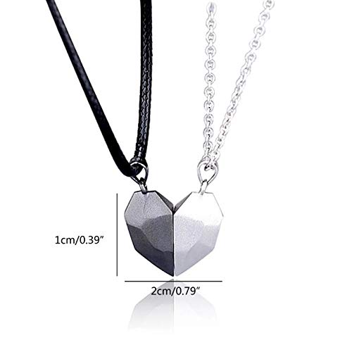Matching Necklaces For Couples Magnet Necklace For Best Friend Necklaces For 2 Magnetic Half Heart Necklace For Couples #TOP2