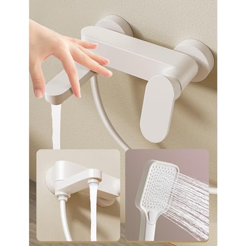 Mitigeur de douche blanc LWX avec commande à manche unique