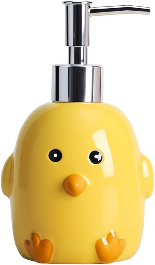 Soap Dispenser Chick Lotion Bottle Ceramic Liquid Dispenser,400ml,13oz