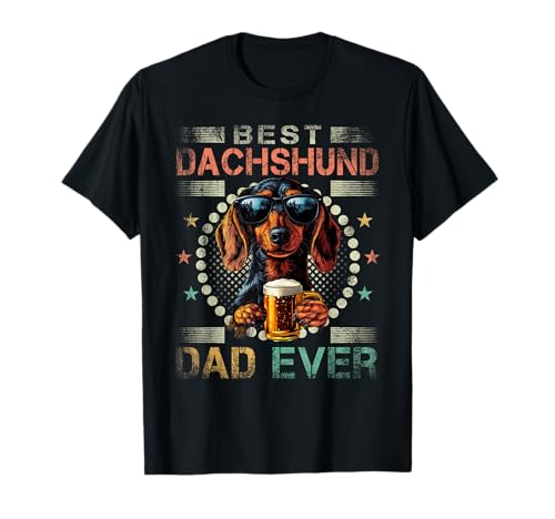 Dachshund Dad Dog Owner Funny Dachshund Dog Lover Dad T-Shirt