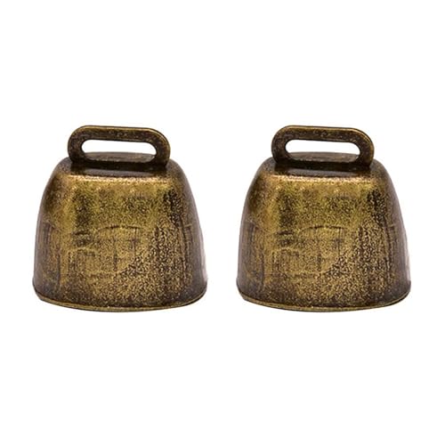 Metal Cowbells Noisemaker Call Bells for Football Games Weddings Classroom Use 2 pcs