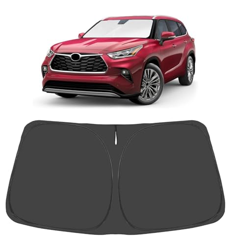 Proadsy for Toyota Highlander 2020-2025 2026 Windshield Sun Shade 4-Layer Foldable Front Sunshade...