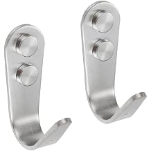 Stainless Steel Heavy Duty Hook, Outdoor Wall Mounted Hanger Hook, Coat Towel Hooks for Bathroom Kitchen Pool U Shape Silver, L