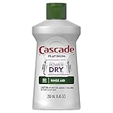 Cascade Dishwasher Rinse Aid Platinum, Rinse Agent, Regular Scent, 8.45 Fl Oz