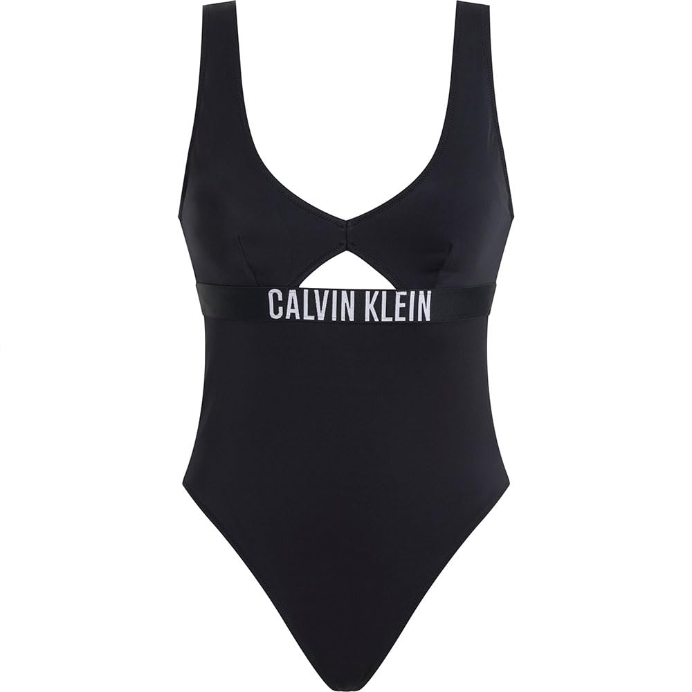 CALVIN KLEIN damski jednoczęściowy modny krój inne stroje kąpielowe, czarny (Pvh Black), S, Czarny (Pvh czarny), S
