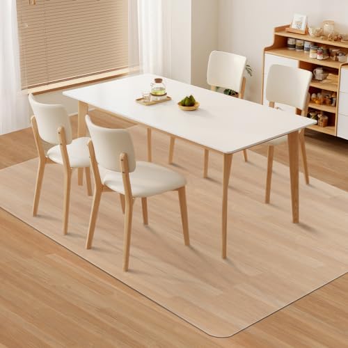 Image of Kuyal Clear Chair Mat, Hard Floor Use, 4.75'x7' Transparent Office Home Floor Protector mat Chairmats (57 inch X 84 inch Rectangle)