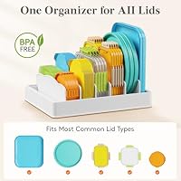 Lifewit Kitchen Cabinet Organizer for Food Contanier Lid with 7 Sections — image 2