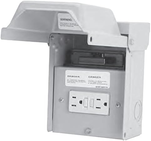 Midwest U065P010 Disconnect Switch, Pullout, 60A, 1P, 240VAC, GFCI Receptacle