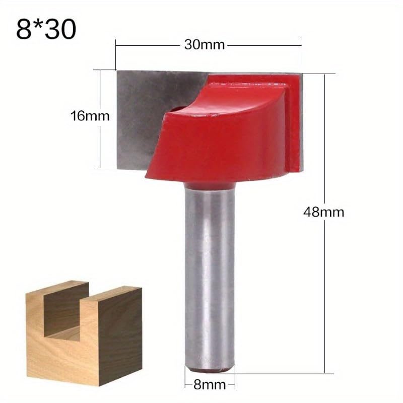 8mm Cleaning Bottom Engraving Woodworking Tools Bit Solid Carbide Milling Cutter End Mill for Wood Cutter (18mm)