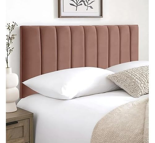 Headboard for divan bed quality plush fabric 20" height in all uk bed (Lilac, 2ft6 Small Single)