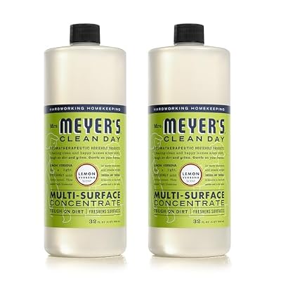 MRS. MEYER'S CLEAN DAY Multi-Surface Cleaner Concentrate, Use to Clean Floors, Tile, Counters, Lemon Verbena, 32 Fl. Oz - Pack of 2