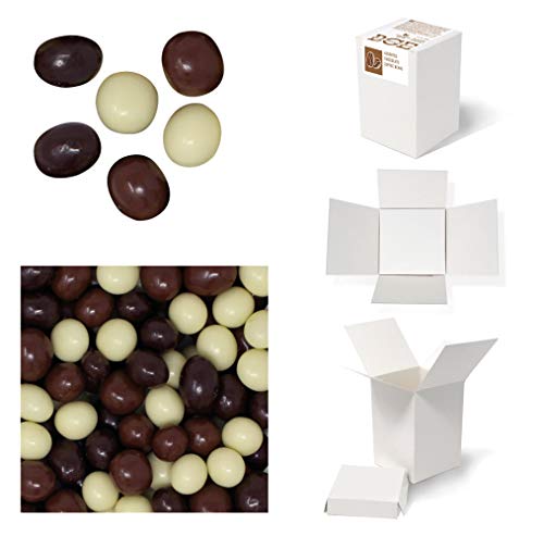 Bulk Gourmet Emporium - Surtido de granos de café tostados bañados en chocolate negro, blanco y con leche, producto vegetariano, halal y sin envase de plástico, 500 gr