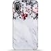 VIVIBIN iPhone X Case for Women,iPhone X Silicone Case,Cute Grey Marble Flower for Girls Clear Bumper Soft TPU Cover Slim Fit Protective Phone Case for iPhone X XS 5.8 inch