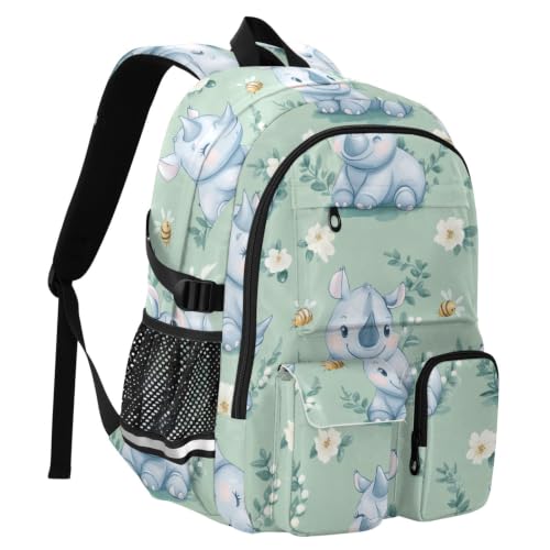 Mochilas de viaje verde rinoceronte para proteger portátiles 2