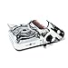 Gas One GS-800 Emergency Gear Camping Mini Butane Portable Gas Stove with Carrying Case, Stainless Steel, White