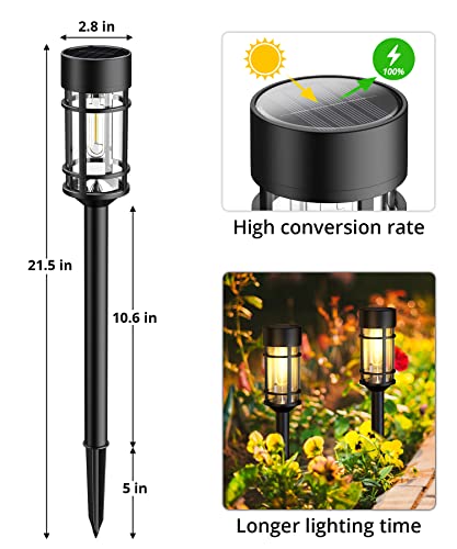 Ilanck Solar Pathway Lights 8 Pack, Bright Solar Lights Outdoor Waterproof Ip65, Led Solar Garden Lights Decorative Landscape Lighting For Yard, Lawn, Driveway #TOP4
