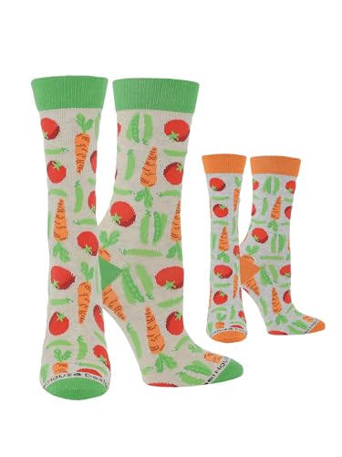 Image of WHD Garden Tool Crew Socks for Women & Men | Fun Veggie Gardening Socks, Nature Lover Gift