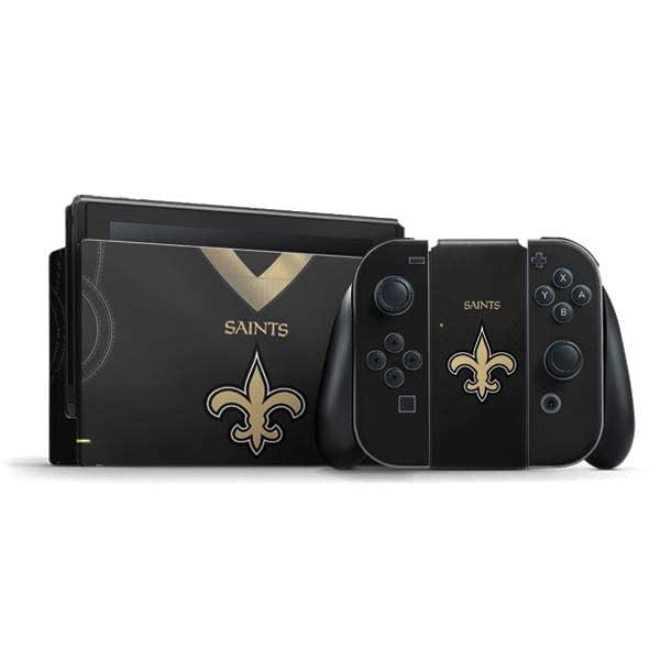Skinit Decal Gaming Skin Compatible with Nintendo Switch Bundle - Officially Licensed NFL New Orleans Saints Team Jersey Design