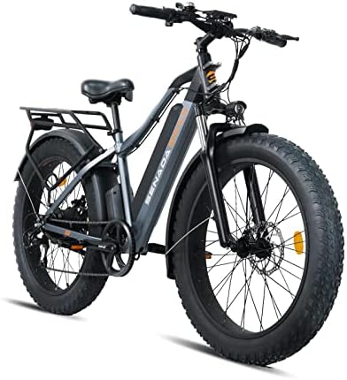 SENADA Saber Electric Bike for Adults, 48V 15Ah Battery 1000W Fat Tire Electric Bike Snow Beach Ebike, Long Range 26" x 4" Fat Tire E-Bike, Electric Bicycle with 7-Speed,UL