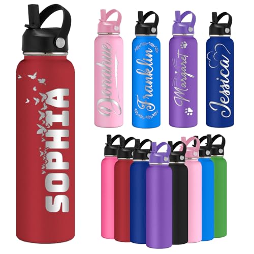 Oscolewis Custom Water Bottle Personalized Stainless Steel N