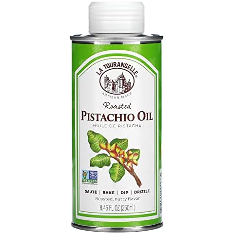 La Tourangelle, Roasted Pistachio Expeller-Pressed Oil for Cooking, Baking, and Beauty, Adds Flavor to Vinaigrettes, Sauces, Marinades, Green, 8.45 Fl Oz Cover