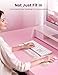 Meatanty Keyboard and Mouse Wrist Rest Set, Computer Wrist Pad Support, Ergonomic Keypad Hand Rest Combo, Memory Foam Typing Desk Accessory Carpal Tunnel Cushion, Laptop Office Home School Women Pink