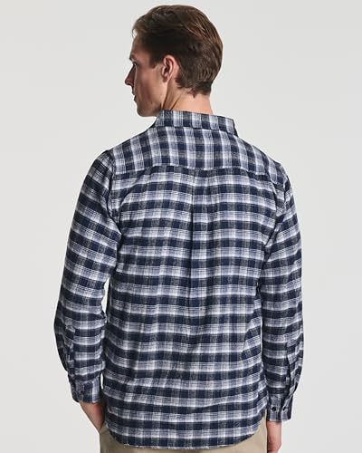 Real Essentials 3 Pack: Men's Long-Sleeve Flannel Button Down Plaid Casual Shirt (Available in Big & Tall)3