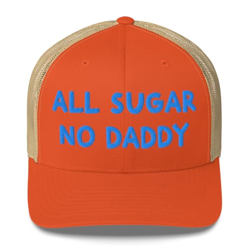 All Sugar No Daddy Trucker Hats Women, Birthday Gifts for Mom, Wife, Funny Embroidered Hat for Girls, Vintage Cap 6
