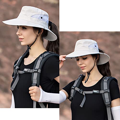 Sombrero de sol para mujer con protección UV y agujero para cola de caballo miniatura 3